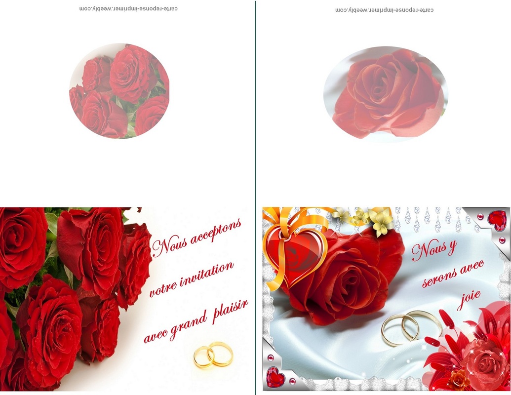Carte Reponse Invitation Mariage Carte De Reponse A Imprimer Gratuite